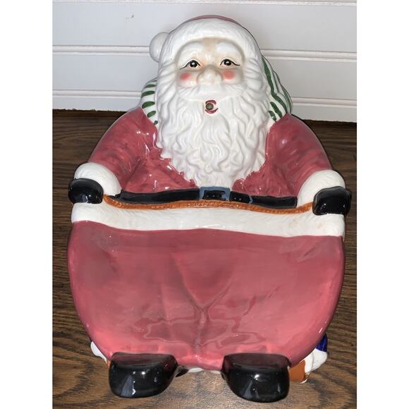 Santa Lying Down Talking Candy Dish Works With Batteries Motion Sensor - Picture 1 of 9